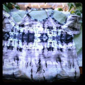 Tie-dyed black and white(madeUSA) stylish shirt